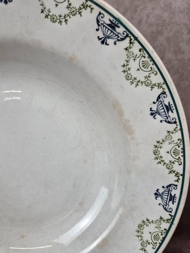 Lot de 6 assiettes creuses dépareillées vintage Terre de Fer & faïence ancienne