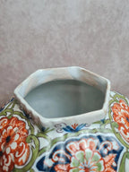 Potiche couverte ancienne faïence Desvres Fourmaintraux Xixe décor chinoiserie chien de Fô
