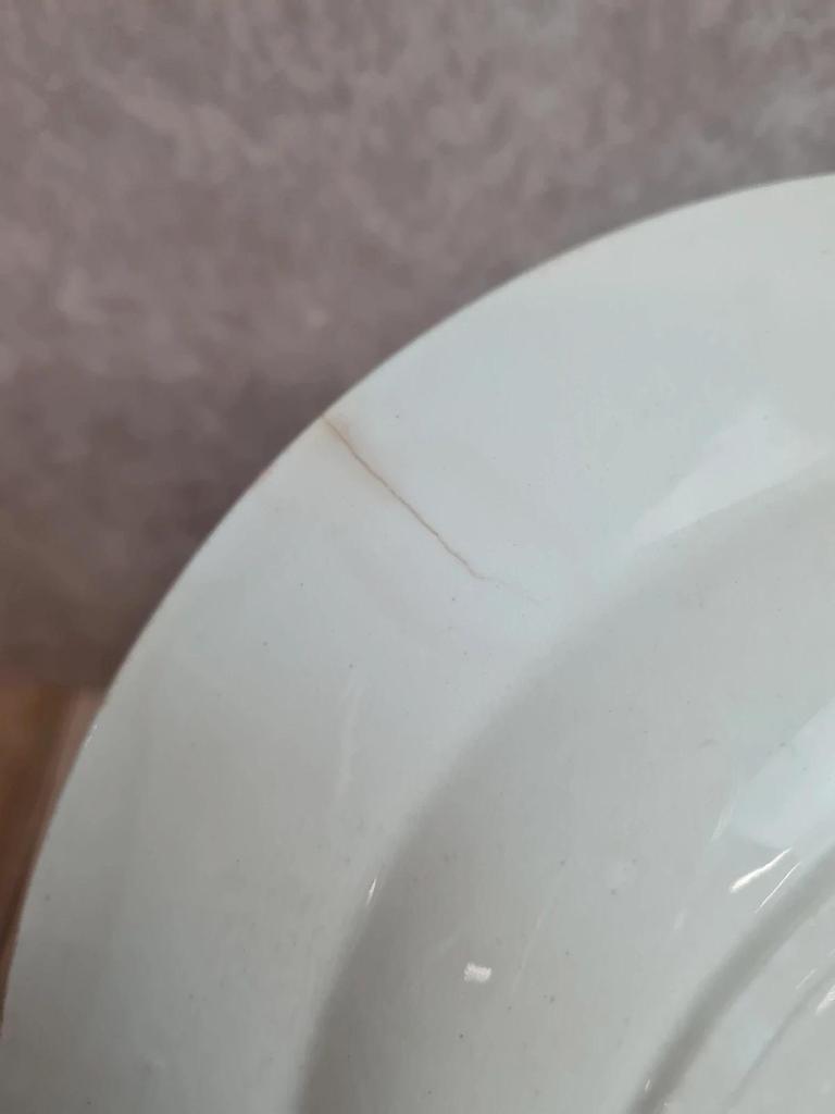 Assiette creuse Terre de Fer Sarreguemines modèle Jardinière rouge