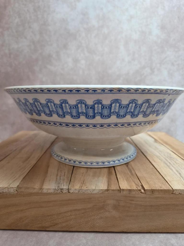 Grand saladier ancien anglais B.p.w.&m. Milan – Terre de fer