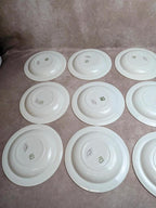 Lot de 12 assiettes creuses Opaceline Salins liseré doré vintage