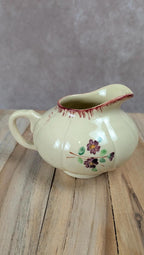 Petit pot à lait Longchamp fleuri vintage