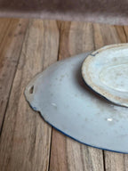 Petit plat ancien Creil & Montereau Flora bleu – B&cie C&m