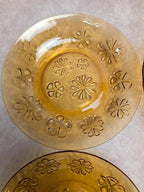 Lot de 5 assiettes creuses vintage Vereco ambre