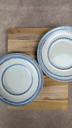 Lot de 4 assiettes anglaises anciennes – modèle Etruscan Border