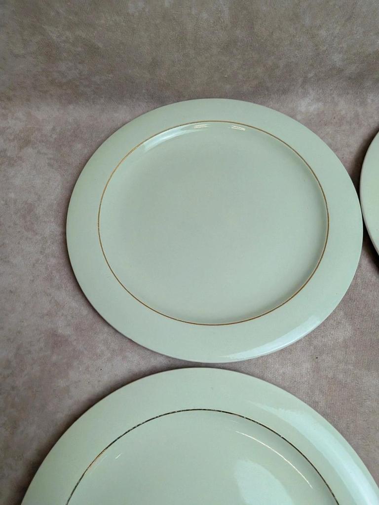 Lot de 6 assiettes plates Opaceline Salins vintage