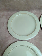 Lot de 6 assiettes plates Opaceline Salins vintage