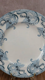 Assiette plate Longwy modèle Champagne – décor bleu ancien