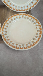 Lot de 4 assiettes Badonvillers France – modèle Radio