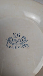 Plat sur pied ancien Kg Lunéville modèle Angèle