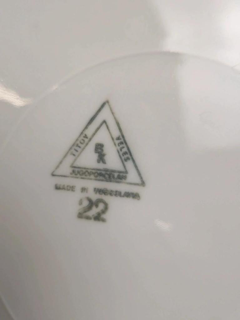 Lot de 3 assiettes plates vintage en porcelaine Jugoporcelan – Yougoslavie