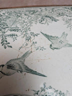 Dessous de plat ancien Terre de Fer Creil et Montereau décor oiseaux