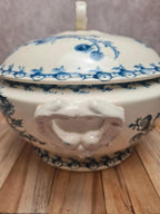 Soupière ancienne Gien modèle Chardon – Terre de fer bleu
