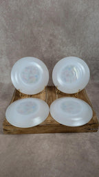 Lot de 4 assiettes à dessert Arcopal France – modèle “oiseaux du Paradis”