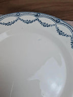 Lot de 6 assiettes à dessert anciennes Salins “petit Trianon” terre de fer bleu 💙🍰