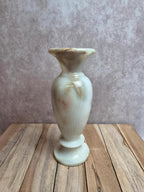Vase vintage en onyx naturel – 23 cm