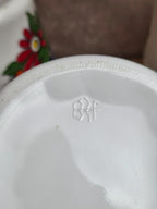 Lot de 3 pots à provisions vintage Brf – Café, Farine et Sucre – verre opalin