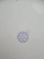Grand plat rond ancien Jules Vieillard Bordeaux – décor mauve – faïence ancienne 💜