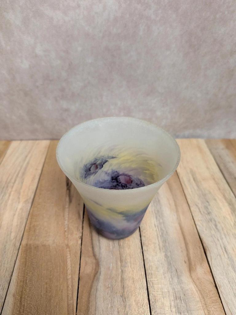 Abat-jour ancien en pâte de verre