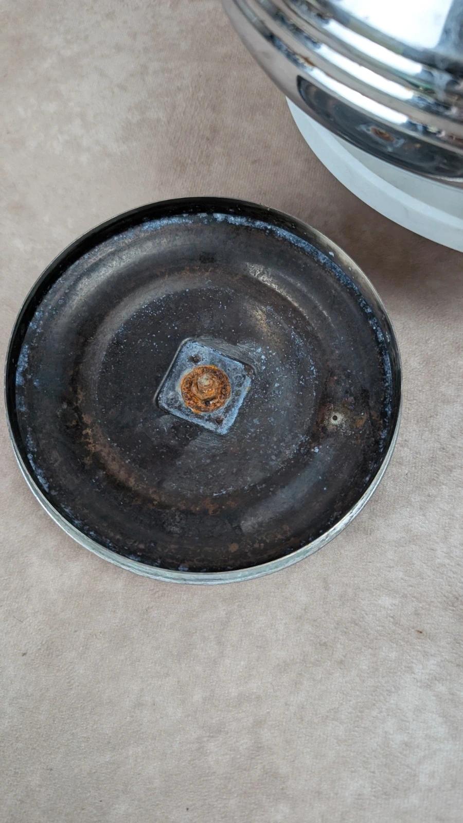 Cafetière vintage en inox et bakélite