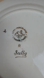 Lot de 2 assiettes à dessert vintage Cerranor – modèle Sully