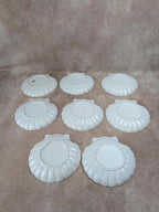 Lot de 8 assiettes coquille Saint-jacques
