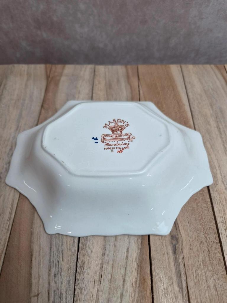 Vide-poche / ravier Mason's Mandalay – Terre de fer anglaise – Décor polychrome et dorure