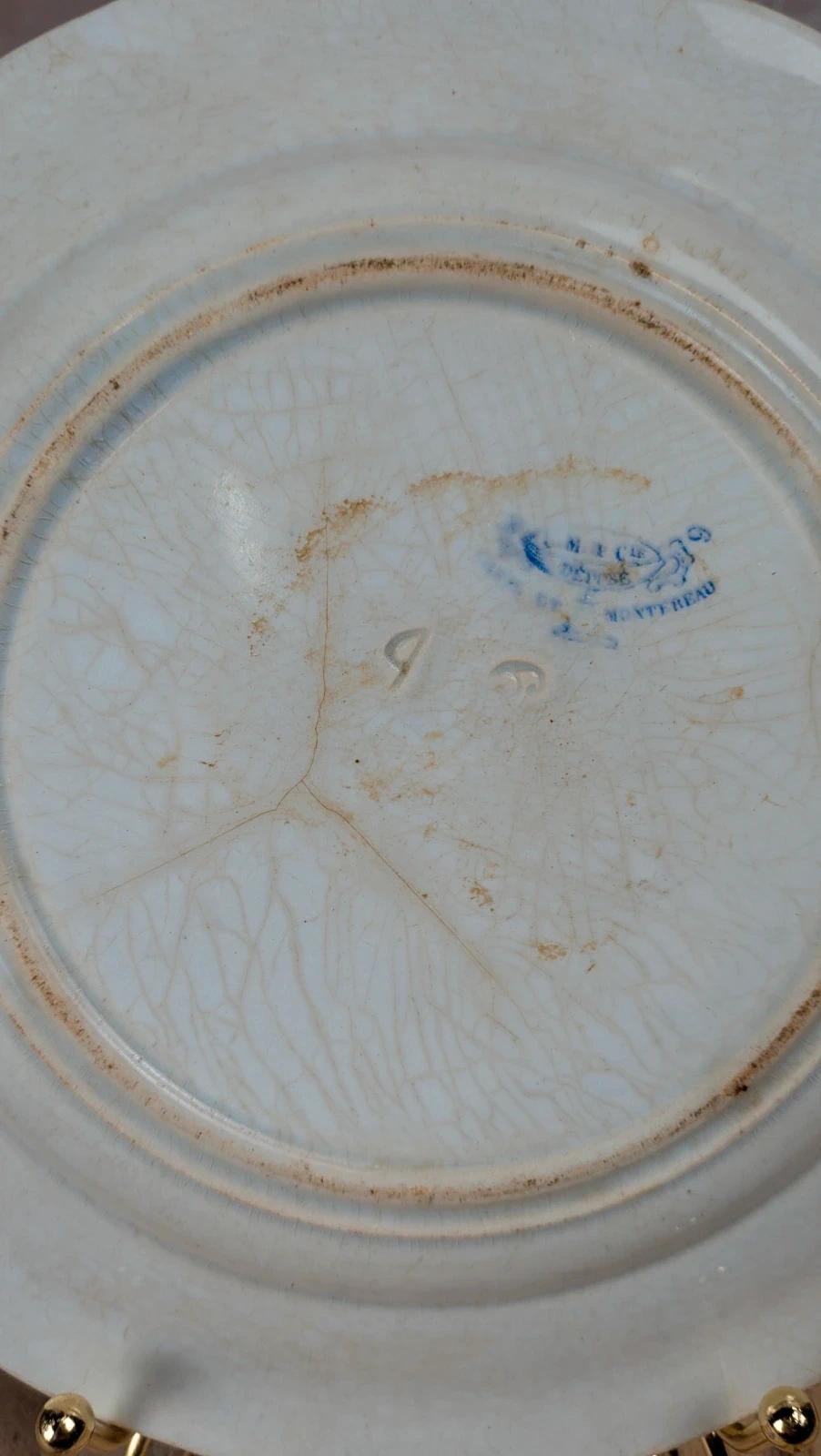 Assiette parlante ancienne Creil & Montereau – Les Ombres Chinoises n°4