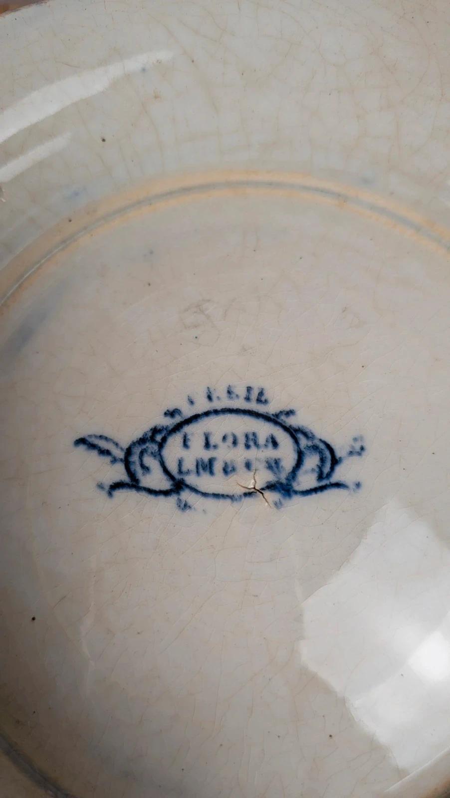 Compotier ancien Creil & Montereau – Modèle Flora –