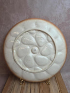 Grand plat à huîtres Salins-les-bains France vintage 41 cm