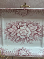 Vide-poche / Porte-brosses à dents Saint-amand modèle Jardinière rose ancien