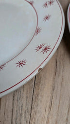 Lot de 4 assiettes plates vintage Sarreguemines – modèle Andrée