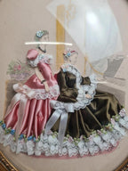 Cadre ovale vintage verre bombé “la Mode Illustrée” Anaïs Toudouze