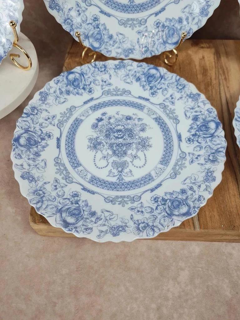 Lot de 6 assiettes plates Arcopal Honorine 💙