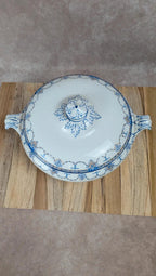 Soupière vintage Palissy England bleu & blanc
