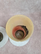 🌿 Paire de vases anciens signés Legras – décor champêtre émaillé – Art Nouveau 🌿