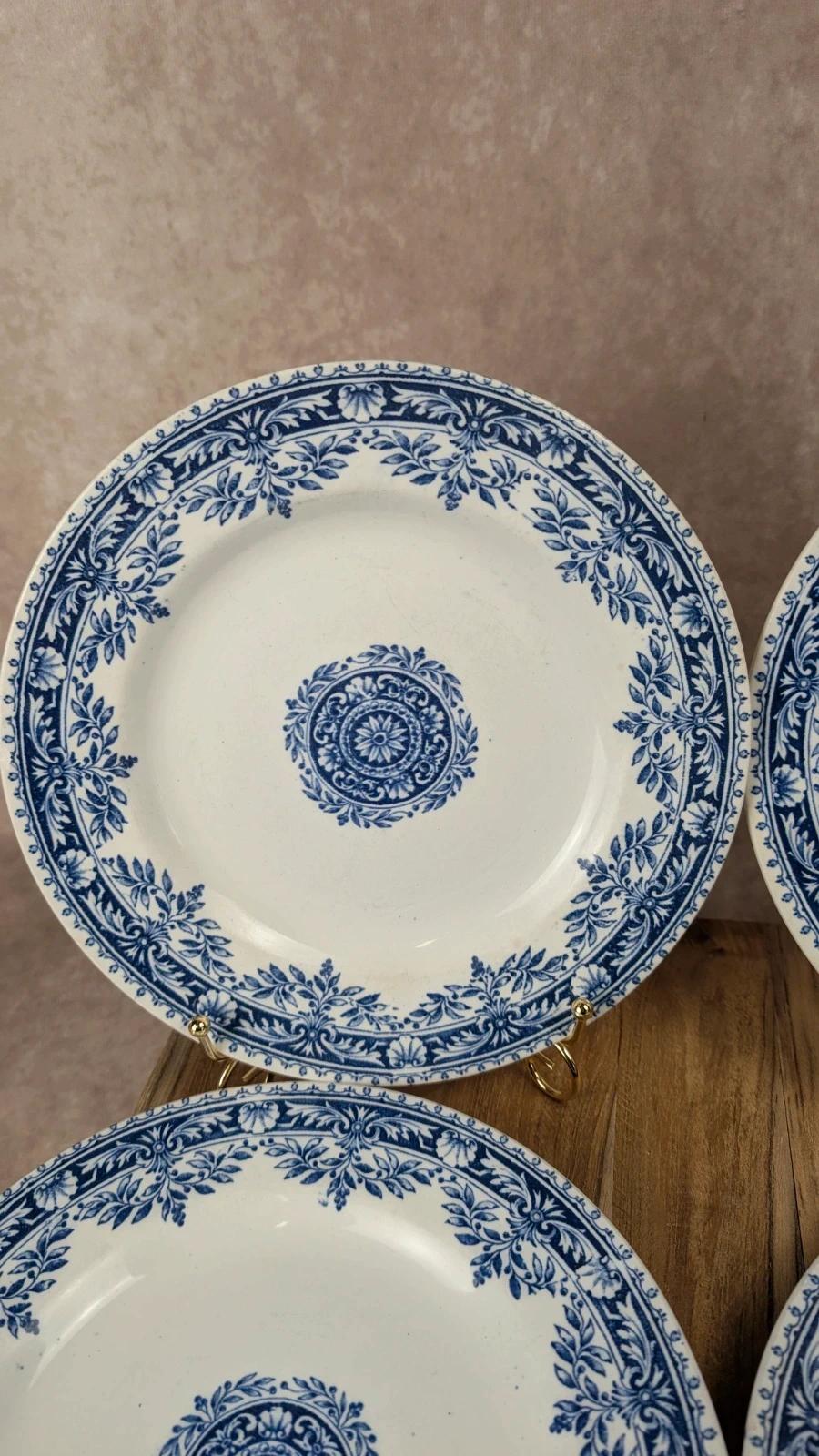 4 Assiettes anciennes Luneville – Modèle Mazarin