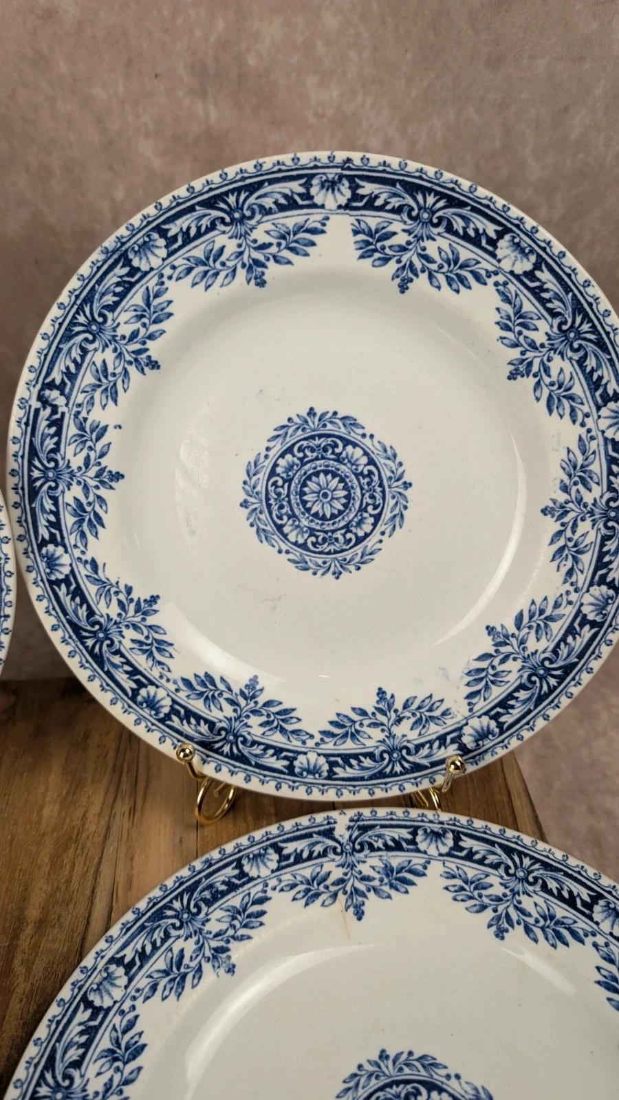 4 Assiettes anciennes Luneville – Modèle Mazarin