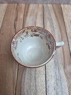 Tasse terre de fer Sarreguemines modèle Kyoto polychrome ancienne