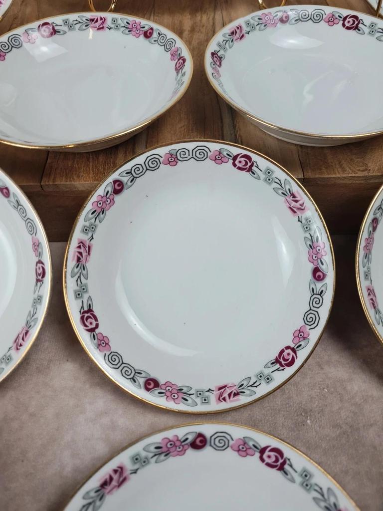 🌸 Lot ancien 10 coupelles + grand saladier 🍃