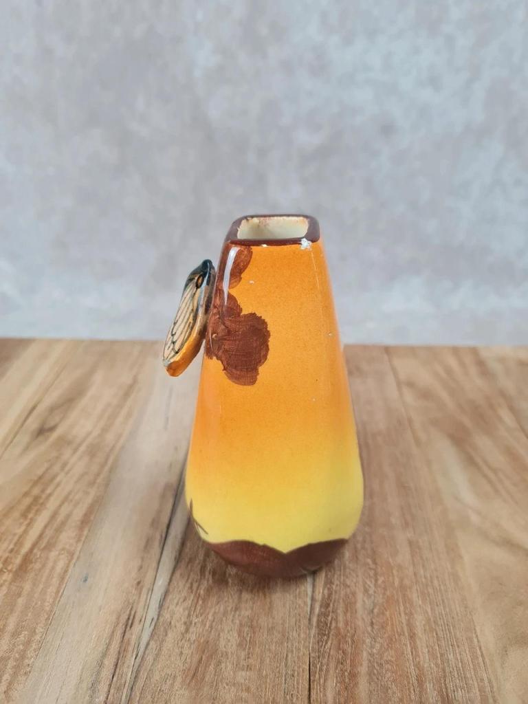 🌿 Petit vase cigale signé Jérôme Massier – Vallauris vintage
