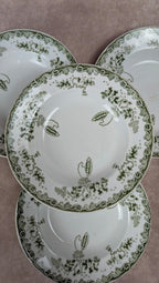 Lot de 4 assiettes creuses anciennes Saint-amand – Terre de fer – Modèle Modern Style