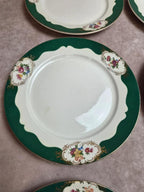 Lot 7 assiettes plates Digoin Sarreguemines Champagne – Porcelaine opaque vintage