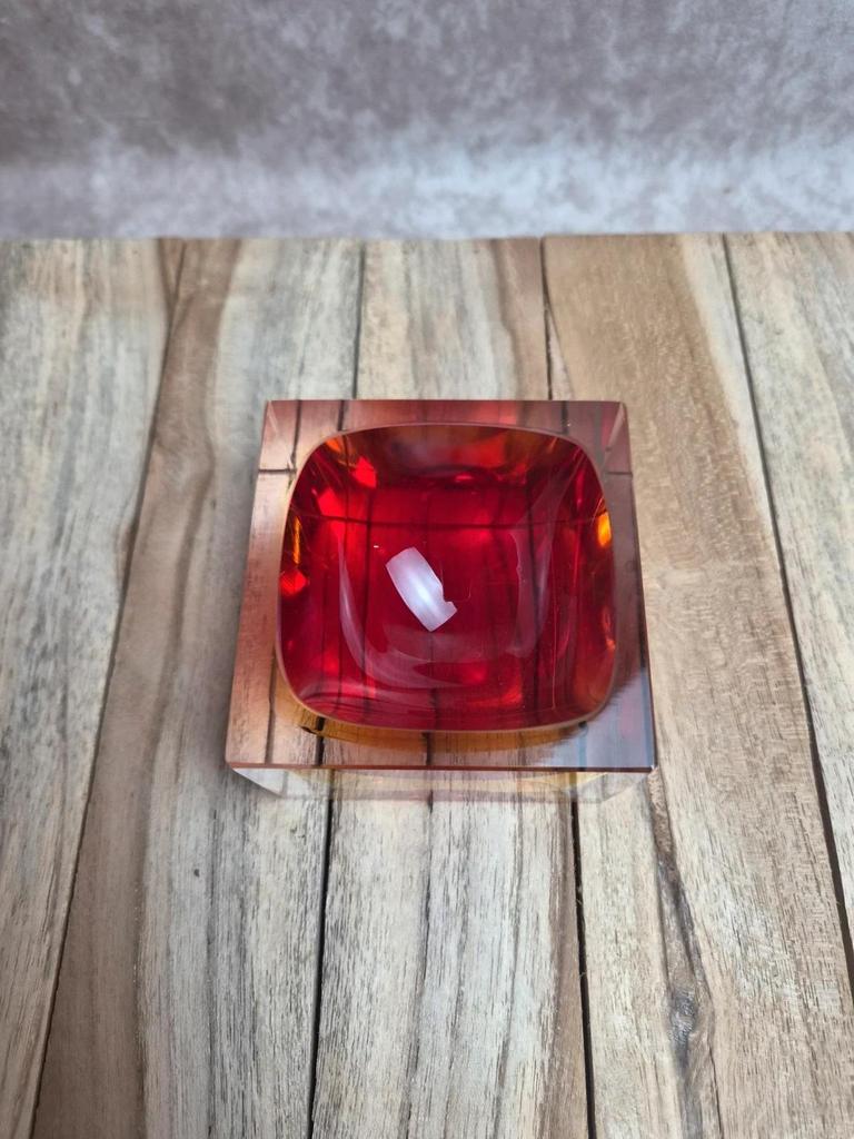 Cendrier vide-poche en verre sommerso attribué à Flavio Poli Seguso Murano design italien