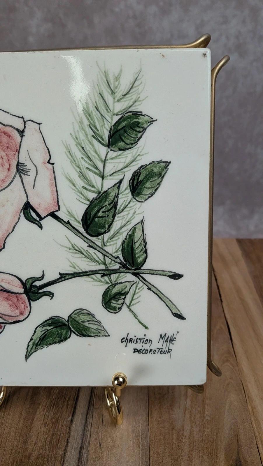 Dessous-de-plat Roussies signé Christian Maé – décor roses