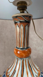 Pied de lampe en faïence style Iznik