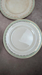 Lot de 6 assiettes plates vintage Saintonge – demi-porcelaine