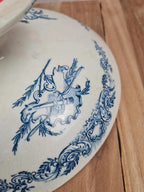 Compotier ancien sur pied – Faïence bleue – Au Lion de Faïence, 90 rue de Rivoli, Paris
