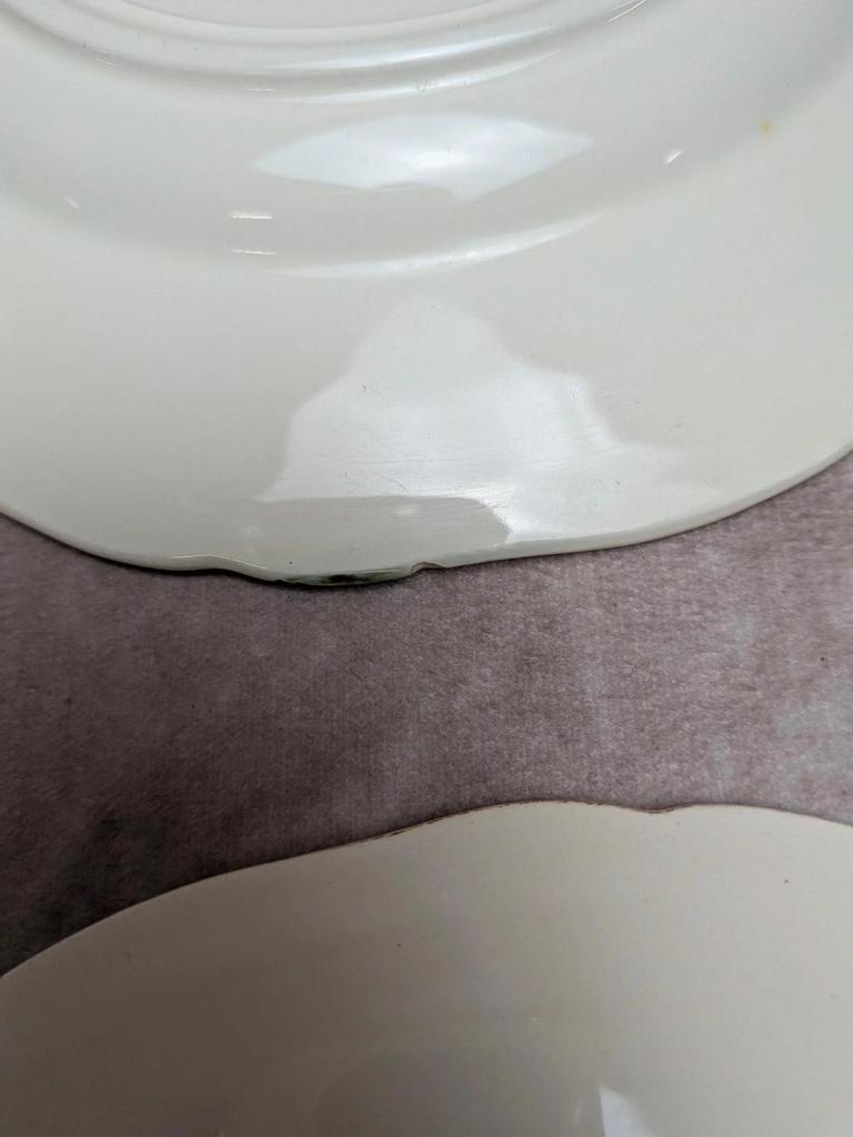 6 assiettes dessert Sarreguemines terre de fer