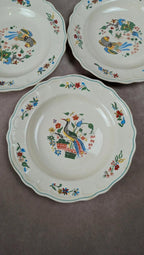 Lot de 5 assiettes creuses Salins décor oiseaux